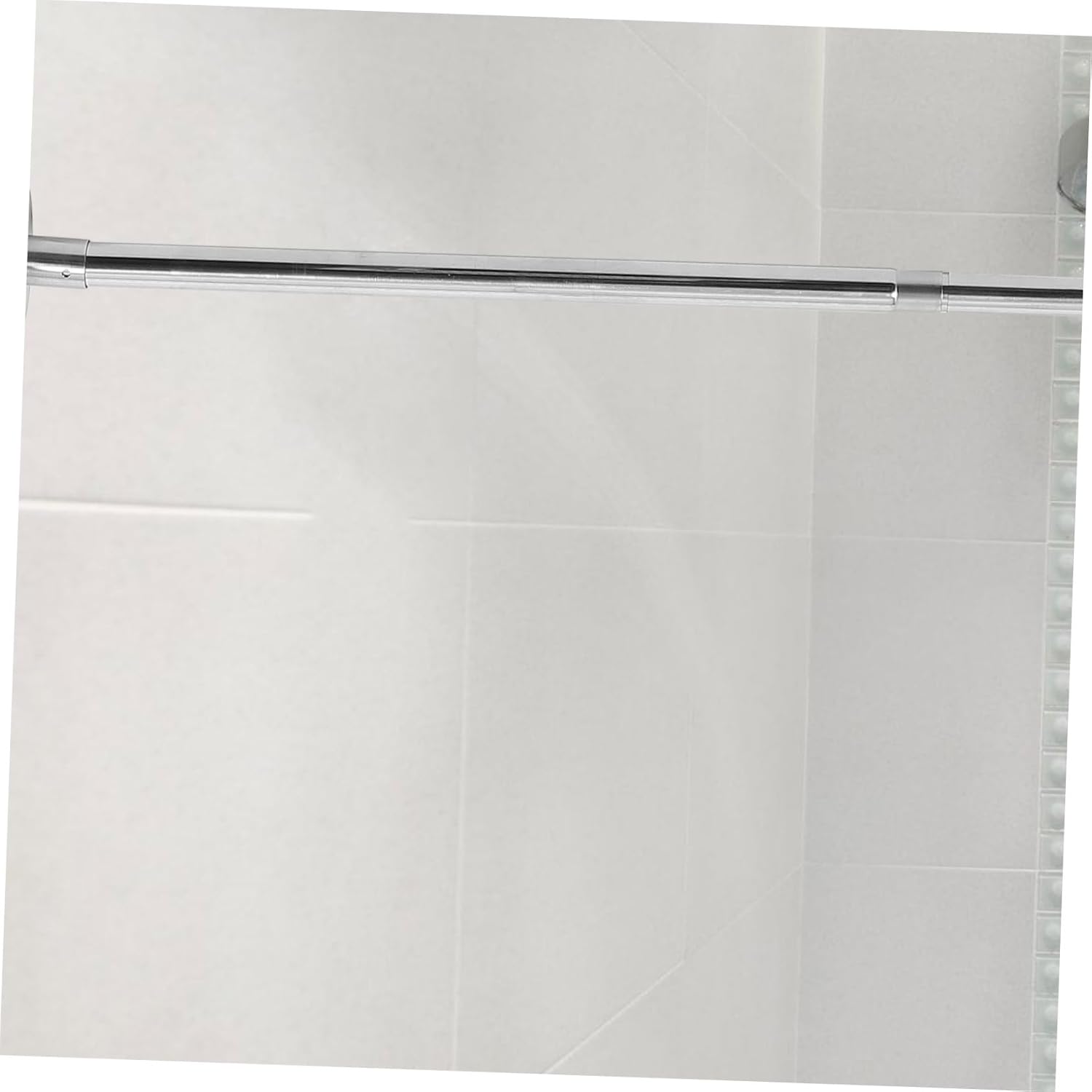 Shape Shower Curtain Rail Extendable Heavy Duty Tension Curtain Rod for Bathtub Rustproof Easy Installation Multipurpose Use