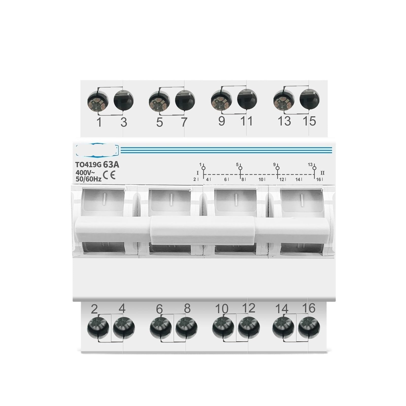 MTS 4P 63A disyuntor manual para activar el generador de casa durante un apagón
