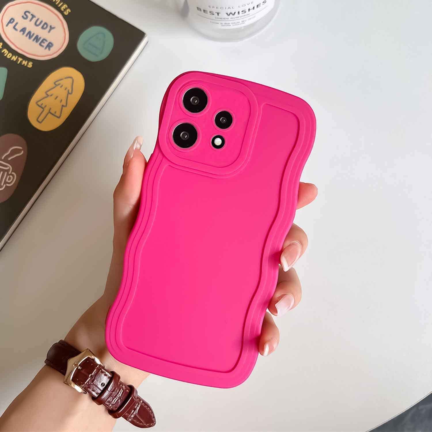 KC Back Cover for Mi Redmi Note 12 Pro 5G, Curly Wave Shape Shockproof Bumper Soft Silicone Case with Camera Protection (Pink) (B0C4JPGBXY) Amazon Price History, Amazon Price Tracker