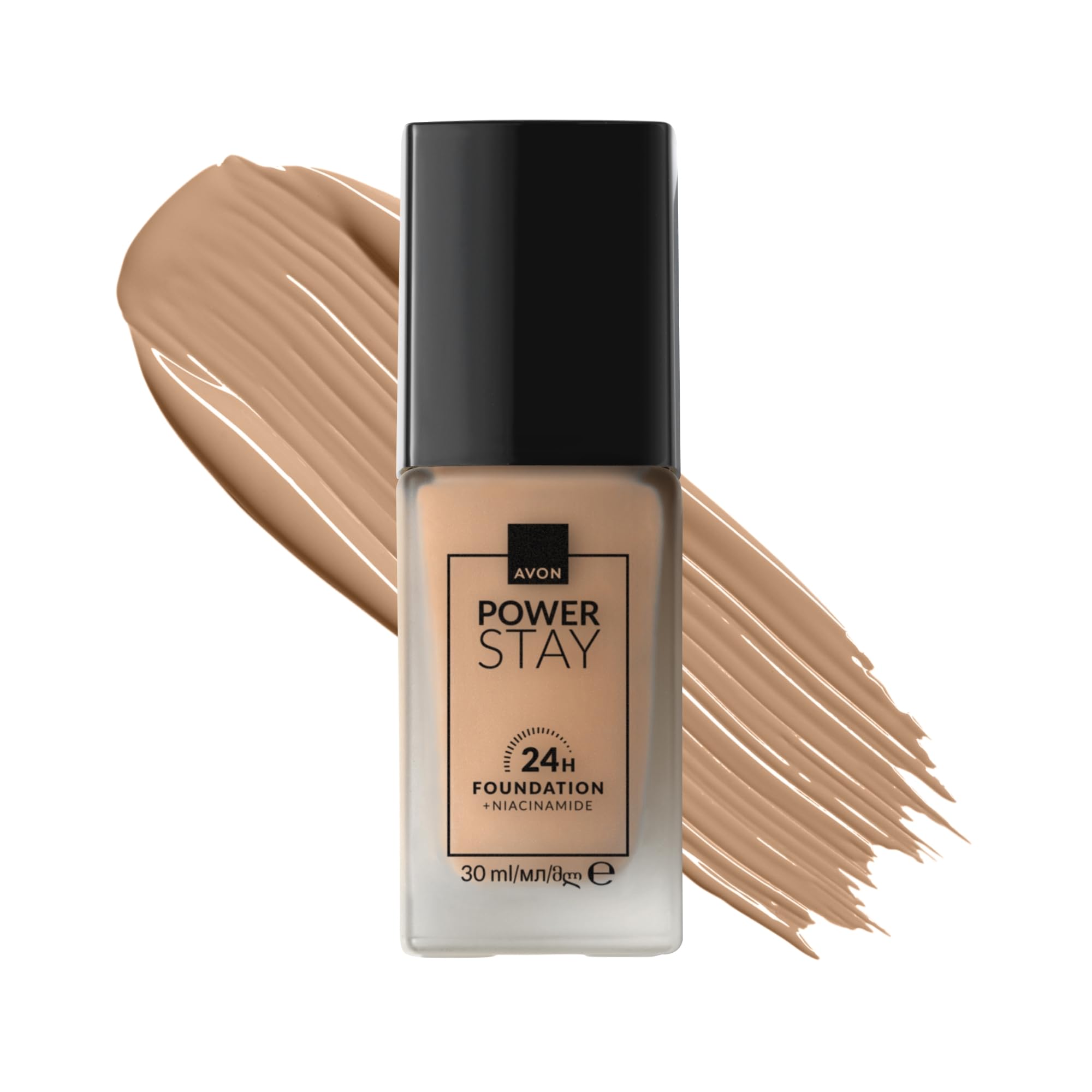 Avon Power Stay 24 Hour Longwear Foundation SPF10, Creamy Natural 230N,Colour Lock Technology, Breathable, Natural-Looking Formula, 35 Shades, Cruelty Free