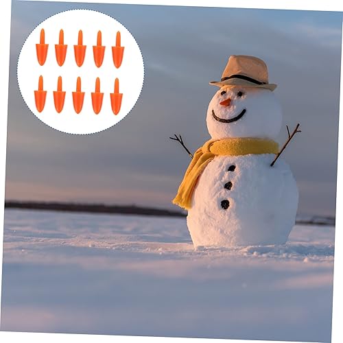 Miniatura 7 de EXCEART 600 piezas de muñeco de nieve nariz muñeco de nieve zanahoria nariz Santa accesorios de Navidad manualidades de Navidad Natividad Artesanía