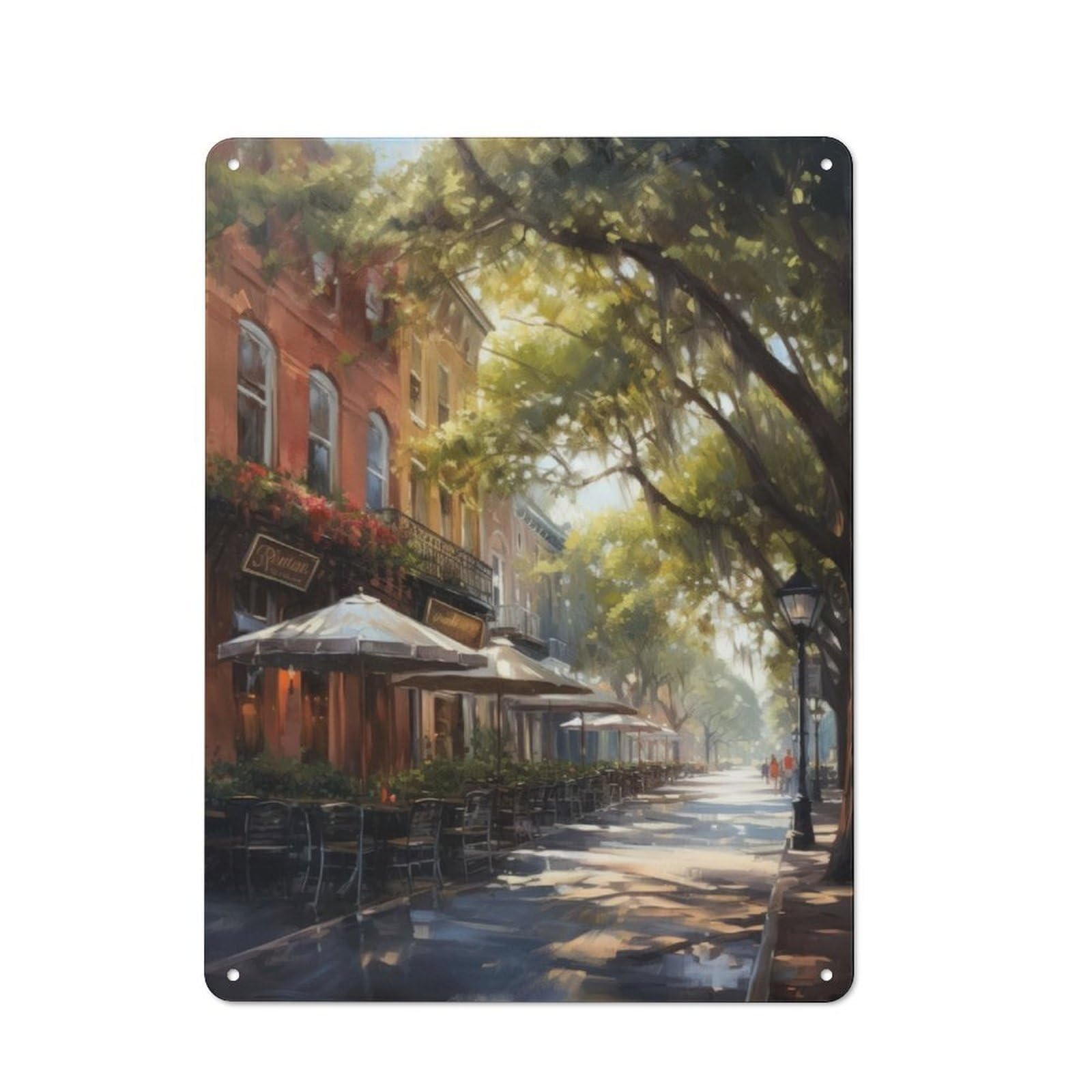 Junmoney Savannah Charm Usa Metal Plaque 40X30cm With For Garage Wall, Retro Decor, For Themed Interiors In Garages And Workshops
