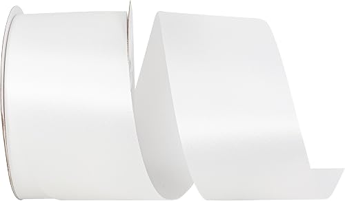 Reliant Ribbon 5100-030-40K Dyna Satin Ribbon, 2-1/2 Inch X 50 Yards, White