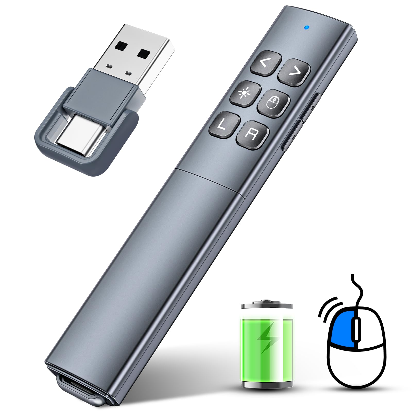 Photo 1 of NinjaABXY Presentation Clicker with Air Mouse, Red Light Pointer