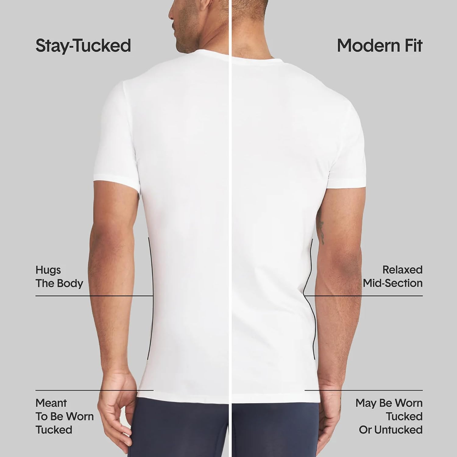 Tommy John Men's Crew Neck Undershirt, Second Skin Fabric, Slim Fit T-Shirt with Stay Tuck Design - Image 6