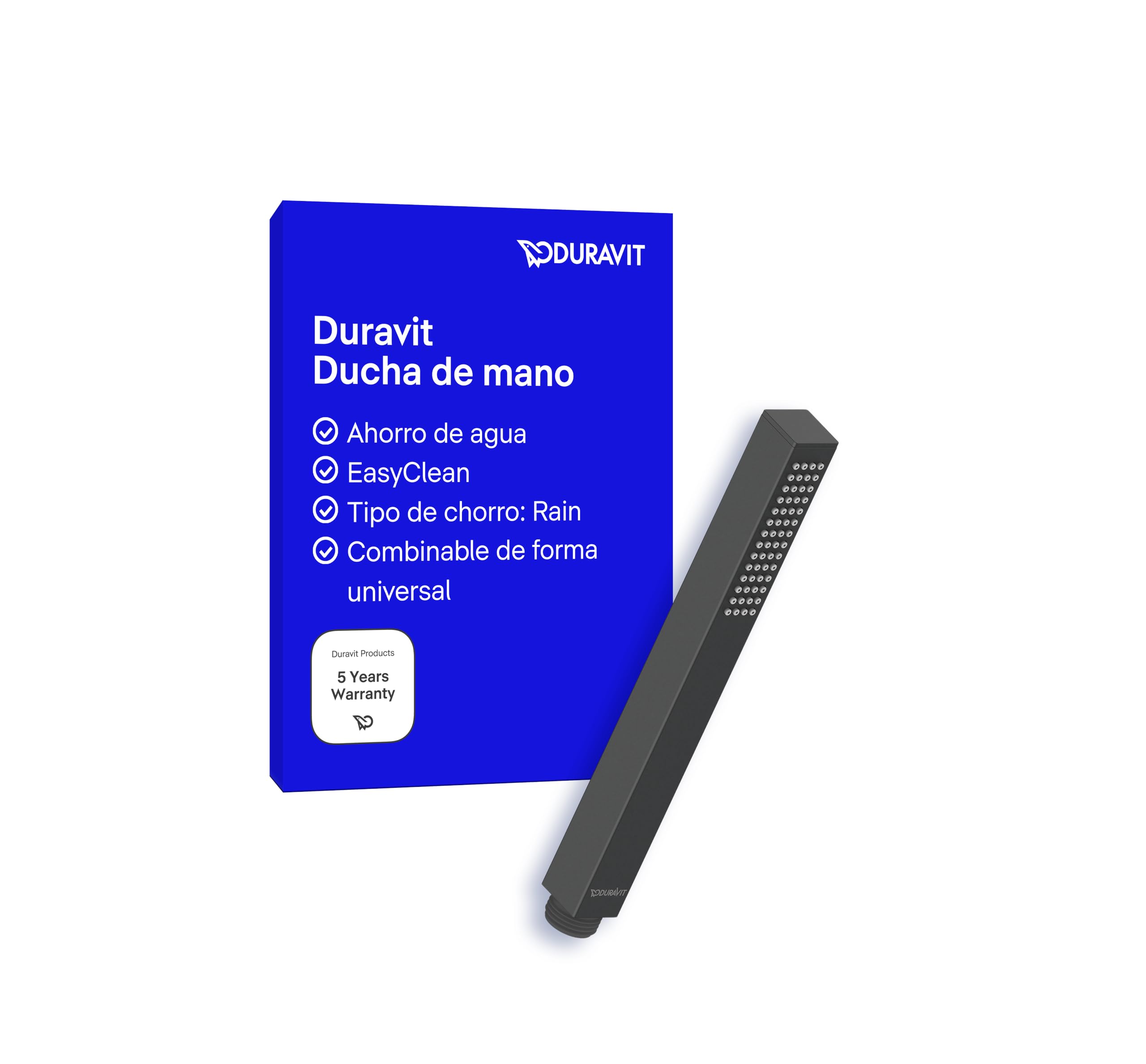 Duravit UV0642002046 - Alcachofa de ducha universal, color negro mate