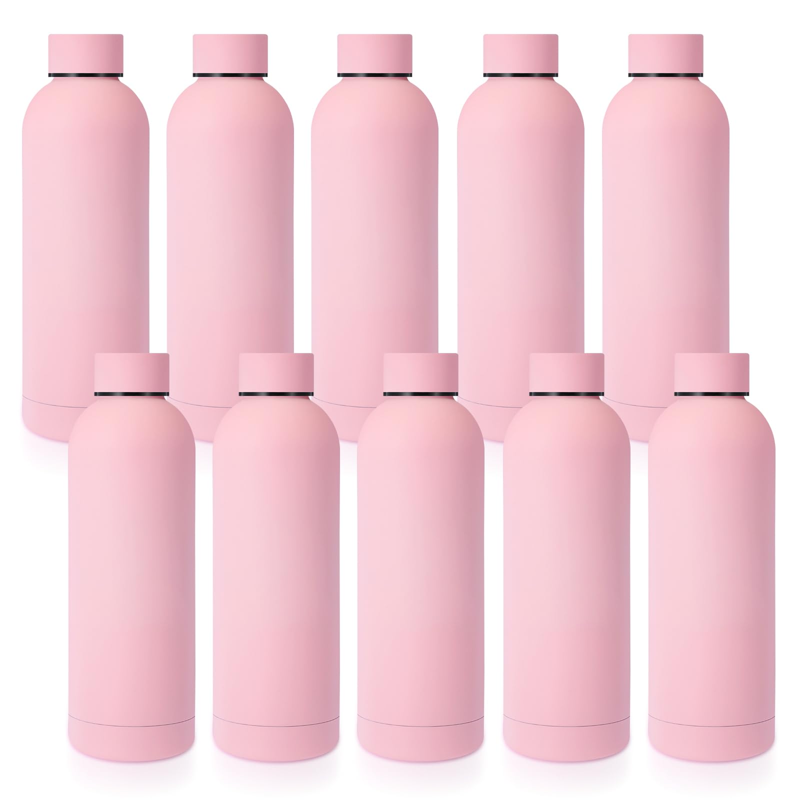 Bokon 10 Pcs Stainless Steel Water Bottle Bulk Valentines Employee Week Gifts School Double Layer Vacuum 17 oz Small Mouth Sport Insulated Metal