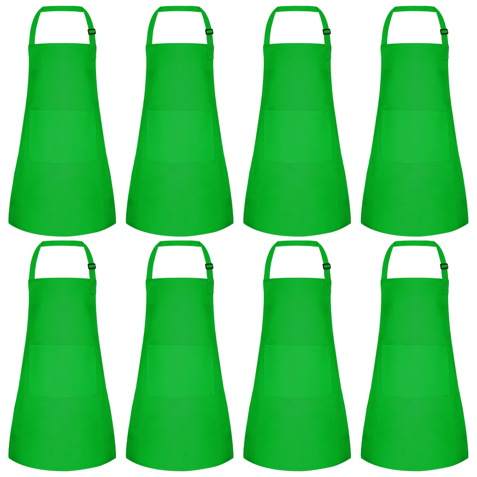 Morcheiong Paquete de 8/12/24 delantales ajustables para niños con 2 bolsillos, delantales de pintura para niños pequeños para hornear y pintar