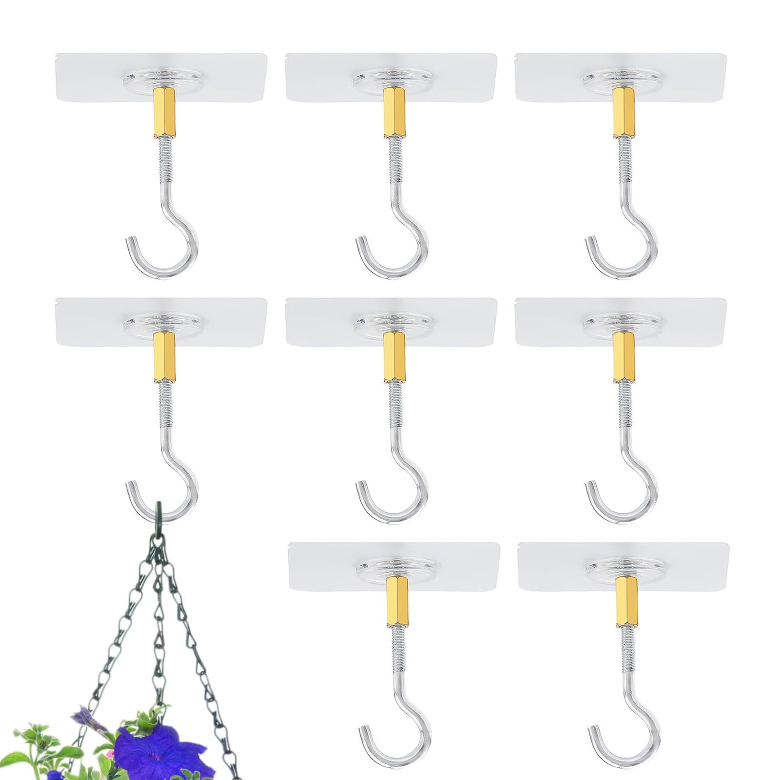 Yrohgkpn A Multipurpose Removable Hooks For Indoor Outdoor Plant Decorations Wall Mounts For Hanging Balloons Wind Chimes