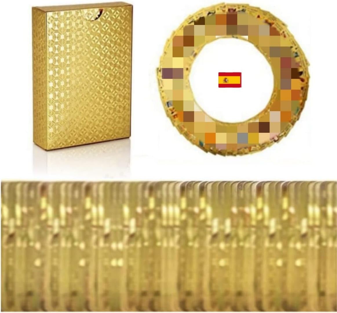 Genérico Nuevo Oro 55 Cartas Doradas Poke de Lamina Oro con Alto Ataque, Material de PVC, Cartas de Colección, Version Español (Not Orginales) Coleccionables Alta Potencia