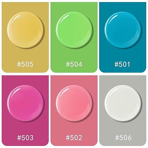 Miniatura 6 de Wenida Kit de 6 gel de uñas que brillan en la oscuridad, juego de gel constructor luminoso para arte de manicura casera