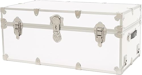 Miniatura 75 de Rhino Trunk & Case Baúl grande de vinilo en relieve de cuero, reposapiés de campamento de verano, baúl de almacenamiento para dormitorio
