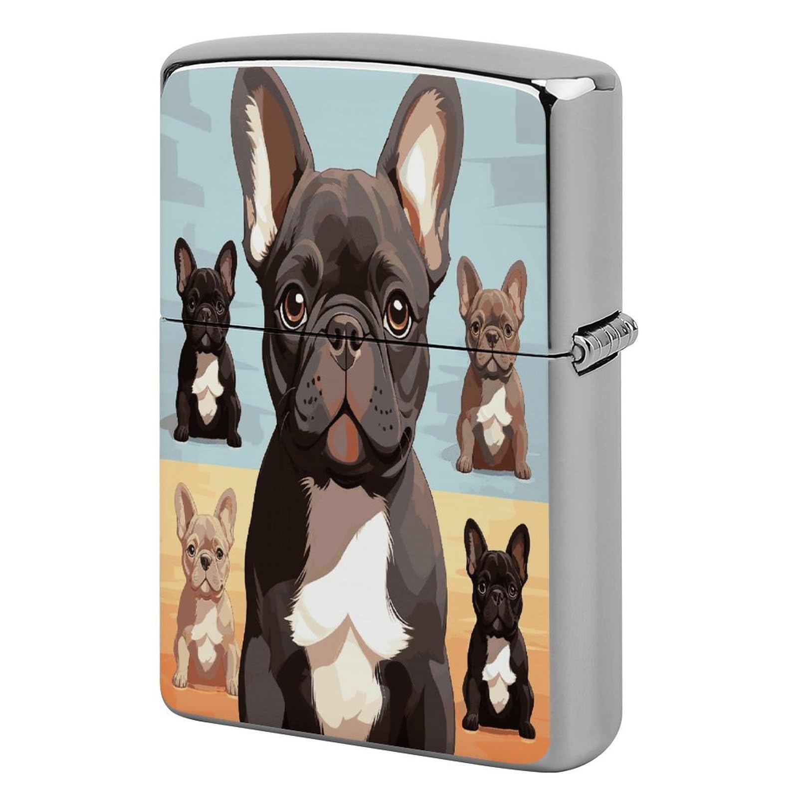 Fekiloot Style French Bulldog Dog Cute Lighter Case Cover Lighter Holder