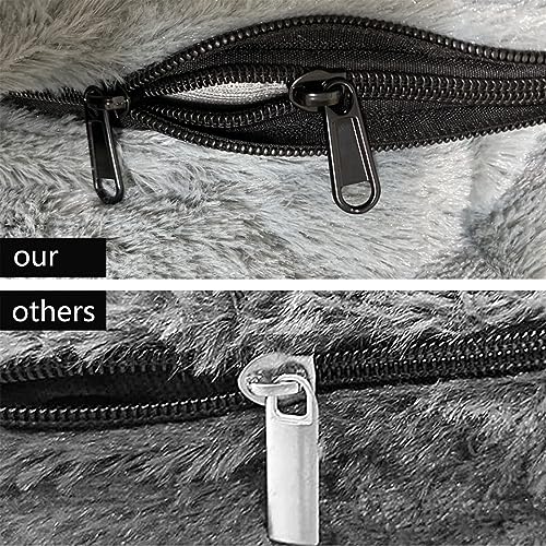 cjc 5/6/7FT Giant Bean Bag Sofa Living Room Chair Memory Microsuede Soft Protect Cover (7FT 180 * 90cm, Light Grey)