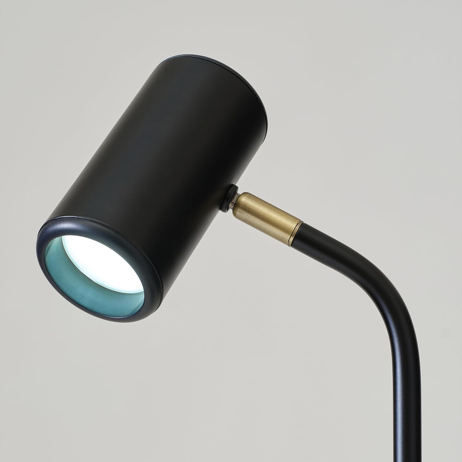 Brightech Ezra Office Desk Lamp – Wireless Charging Pad and Temperature Changing Light Options – Living Room Table Lamp for Mid-Century, Art Deco, Contemporary Décor - Black