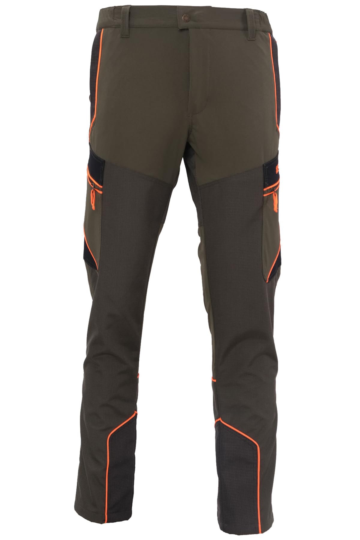 fratelliditalia.org Pantalone in Tessuto Stretch con Profili Alta Visibilit Abbigliamento Caccia Slim Elastico dalla 44 alla 60