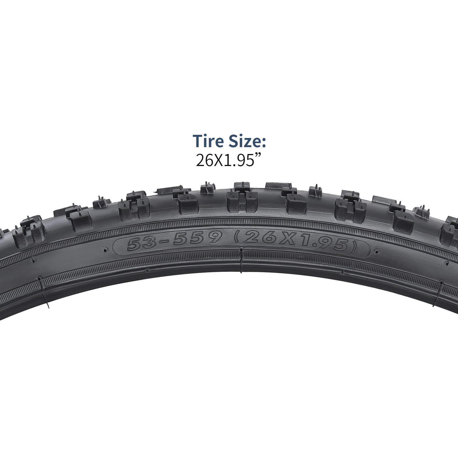 Lot De 2 Pneus VTT Pliables 26x1.95 - Compatibles 26x2.0 - Caoutchouc Butyle - Pression 40-65 PSI - YUNSCM