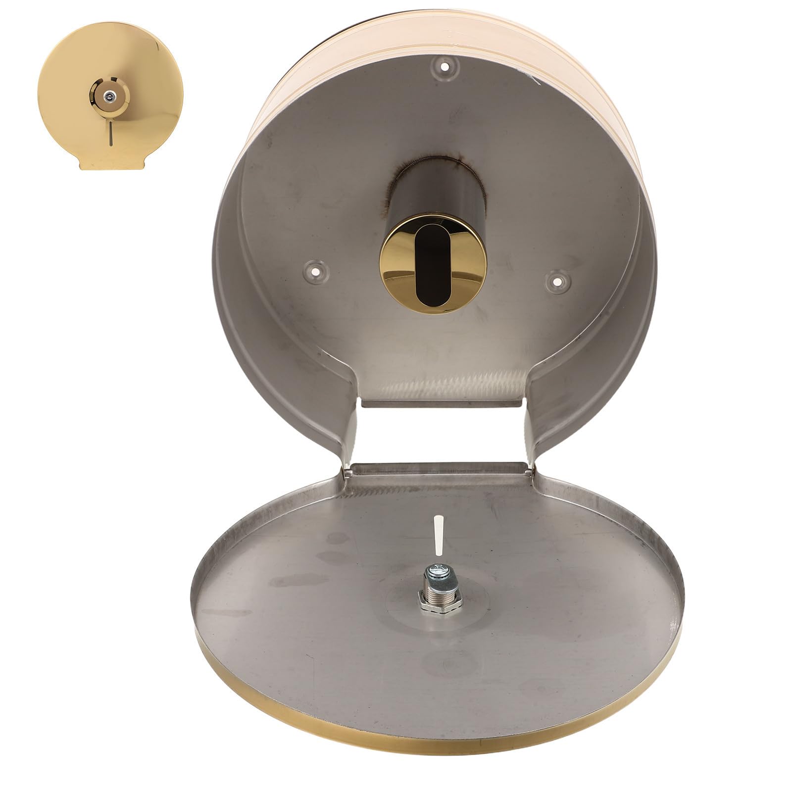 NUOBESTY Dispenser Carta Igienica Oro Lucido in Acciaio Inox da Parete