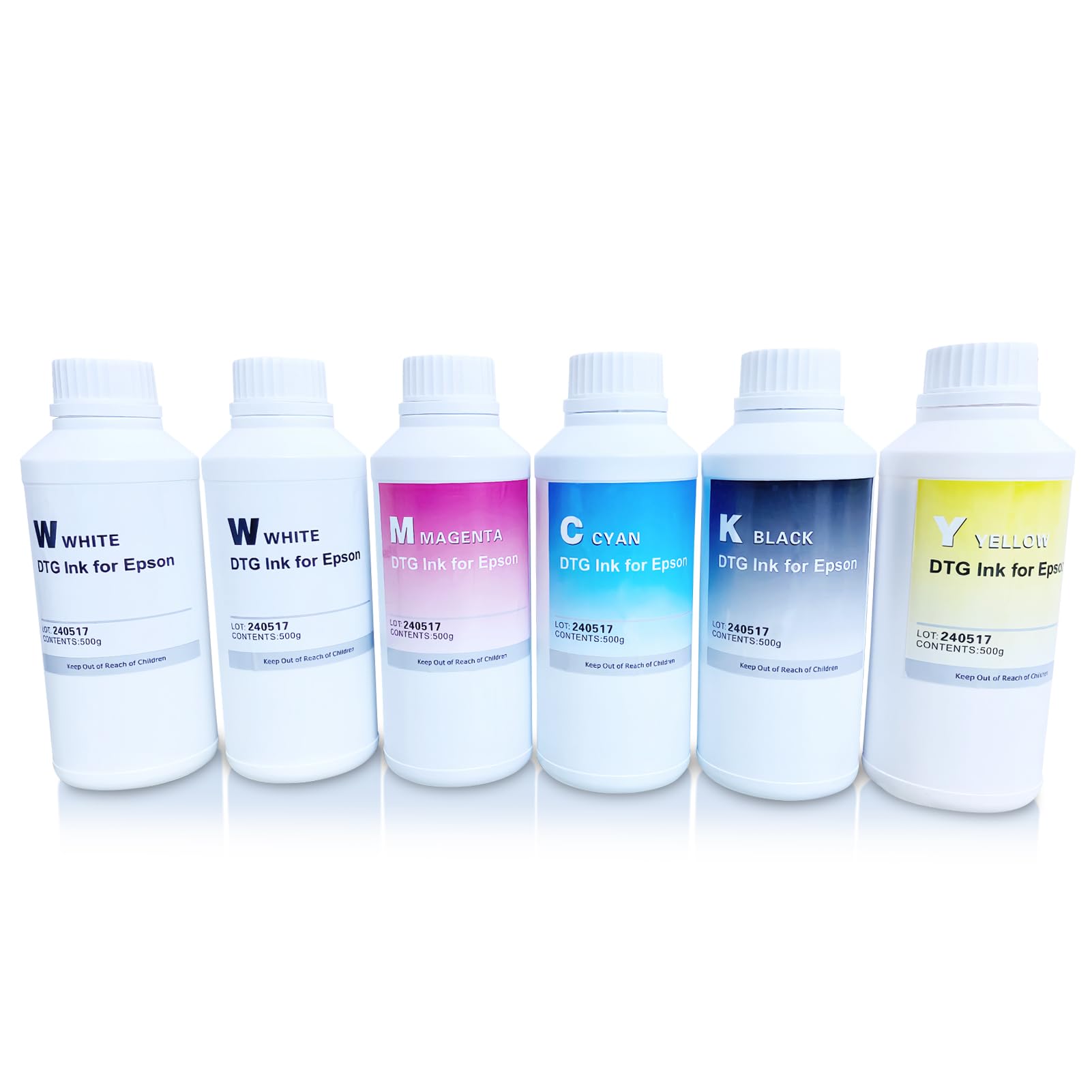 DTG Ink 500ml Direct to Garment Printing Ink Digital Textile and More Printing Refill for SureColor F2000 F2100 P600 P800 DTG Printers and All E-pson