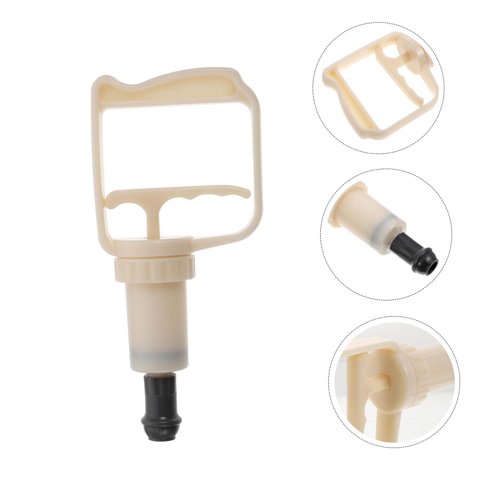PartyKindom Pompe Manuelle à Vide pour Ventouses D'acupression en Abs Beige, Portable et Sûre, Accessoire pour Thérapie par Ventouses