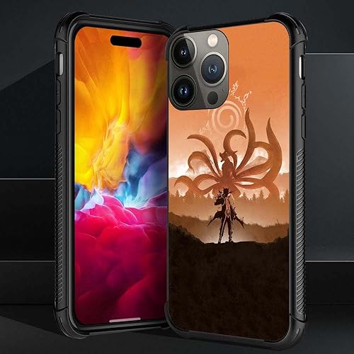 Miniatura 2 de Funda compatible con iPhone 15 Pro Max, diseño de anime de monstruo de nueve colas, a prueba de golpes, antideslizante, para iPhone 15 Pro Max