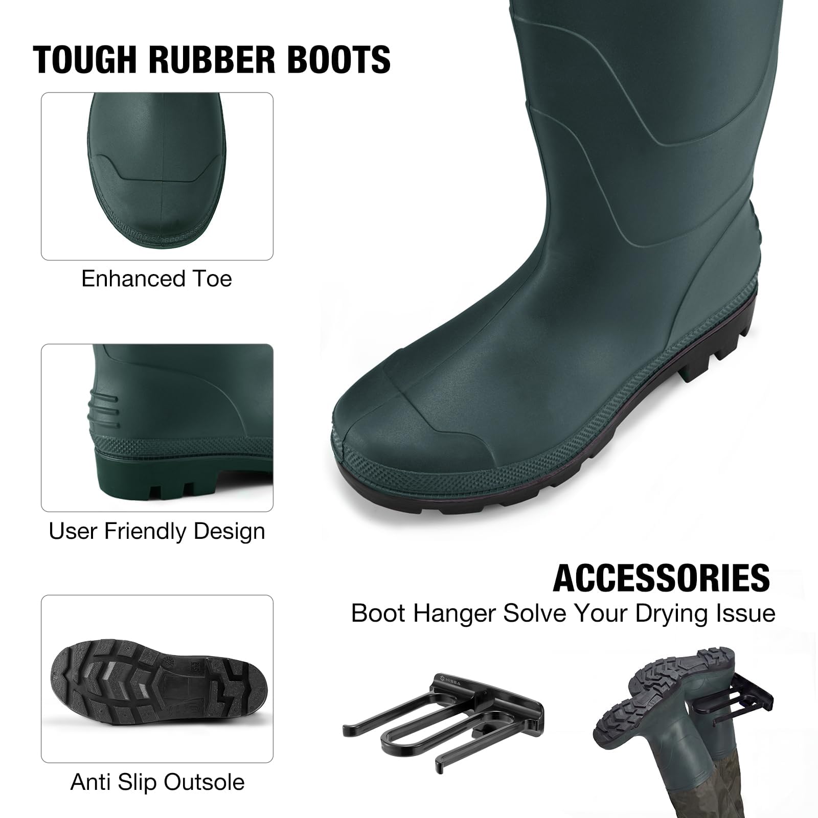 FISHINGSIR Fishing Waders bottes-de-pêche-de-pêche Mixte (lot de 1)