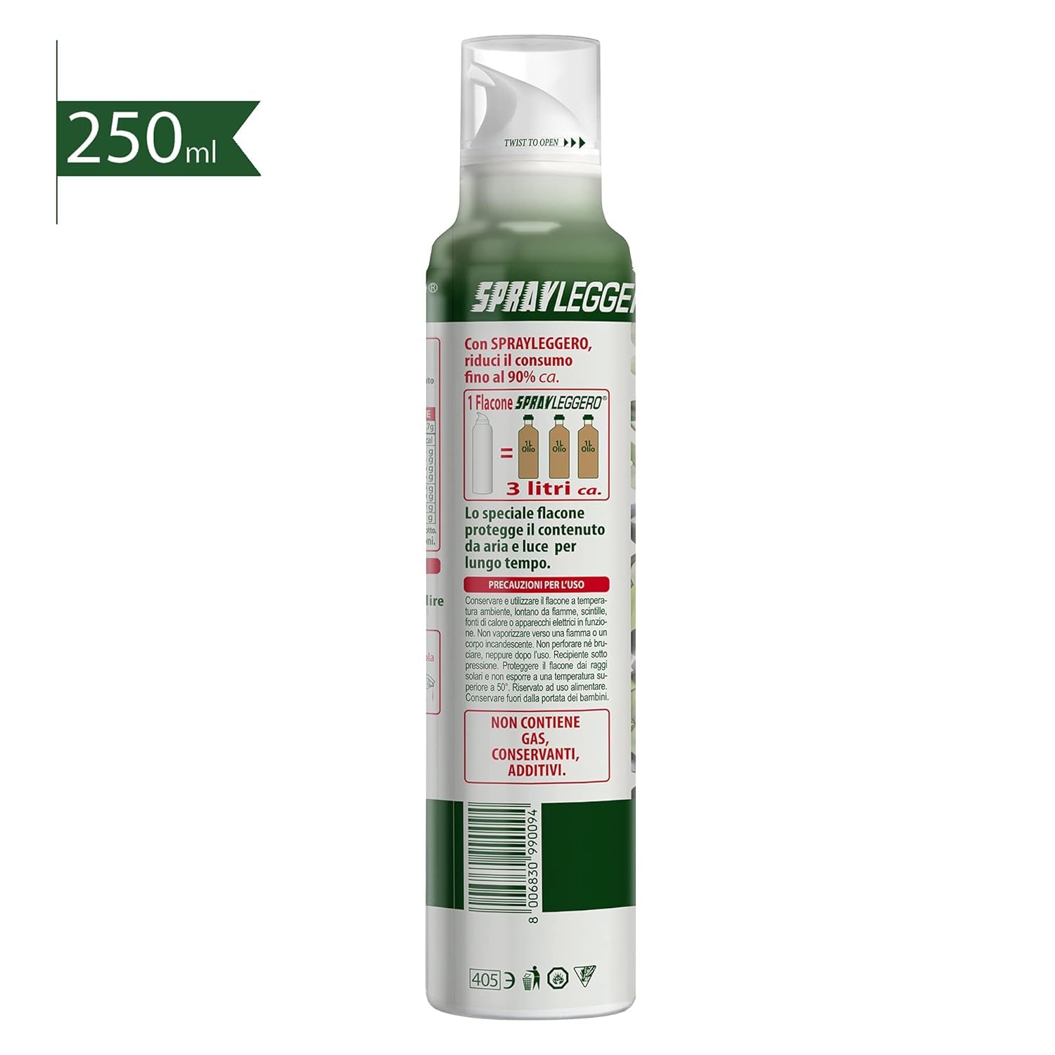 SPRAYLEGGERO SET (5x250 ml): Natives Olivenöl Extra mit Knoblauch, Zitrone, Chili, Schwarzem Trüffel + Italian Gourmet polpa 400g