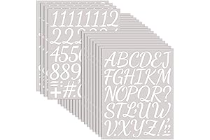 White Alphabet Stickers: 592 Pre-Cut Letter Stickers for Easy Application on Mailboxes, Posters, and Crafts