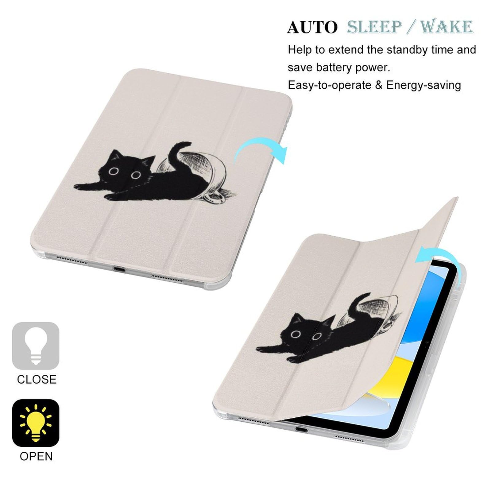 Amazon.co.jp: 猫 猫柄 動物柄 ipad ケース iPad 10 ケース