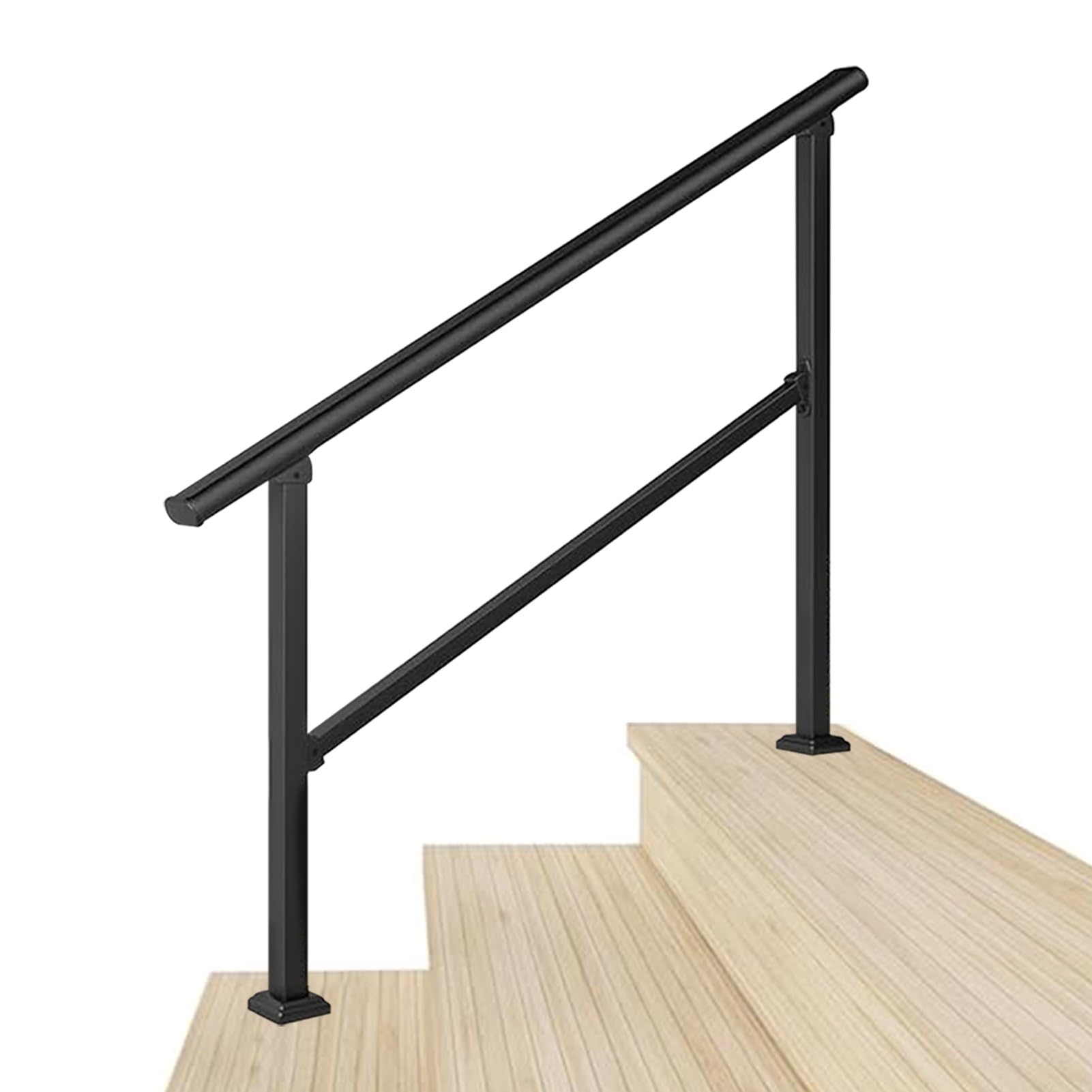 Outdoor Handrails for Exterior Steps, Adjustable Front Porch Hand Rail, Transitional Handrail for Concrete Steps or Wooden Stairs, Grab Rail Modern Decor(A,120cm/47inch)