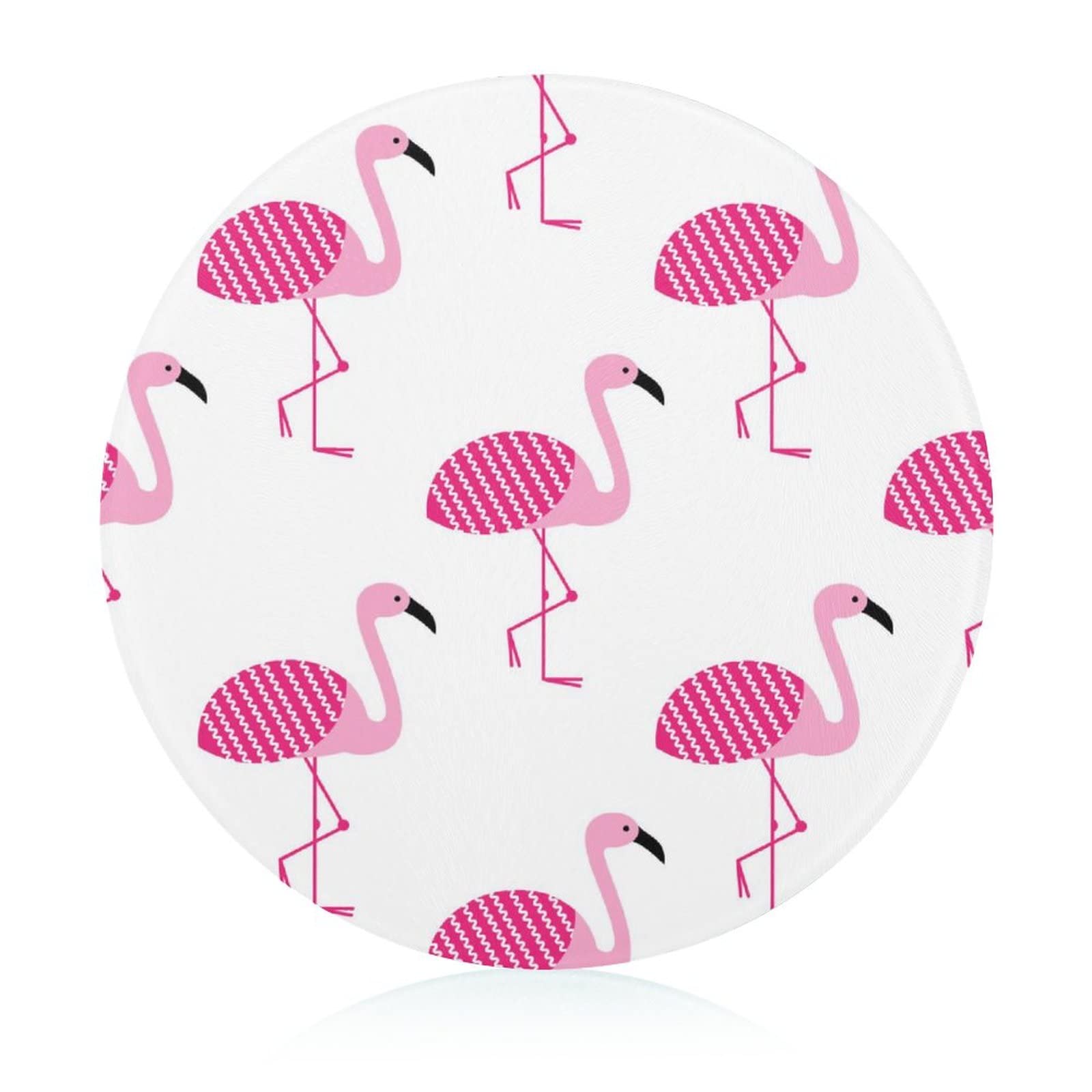 Planche à découper en verre flamants roses de 20 cm pour cuisine