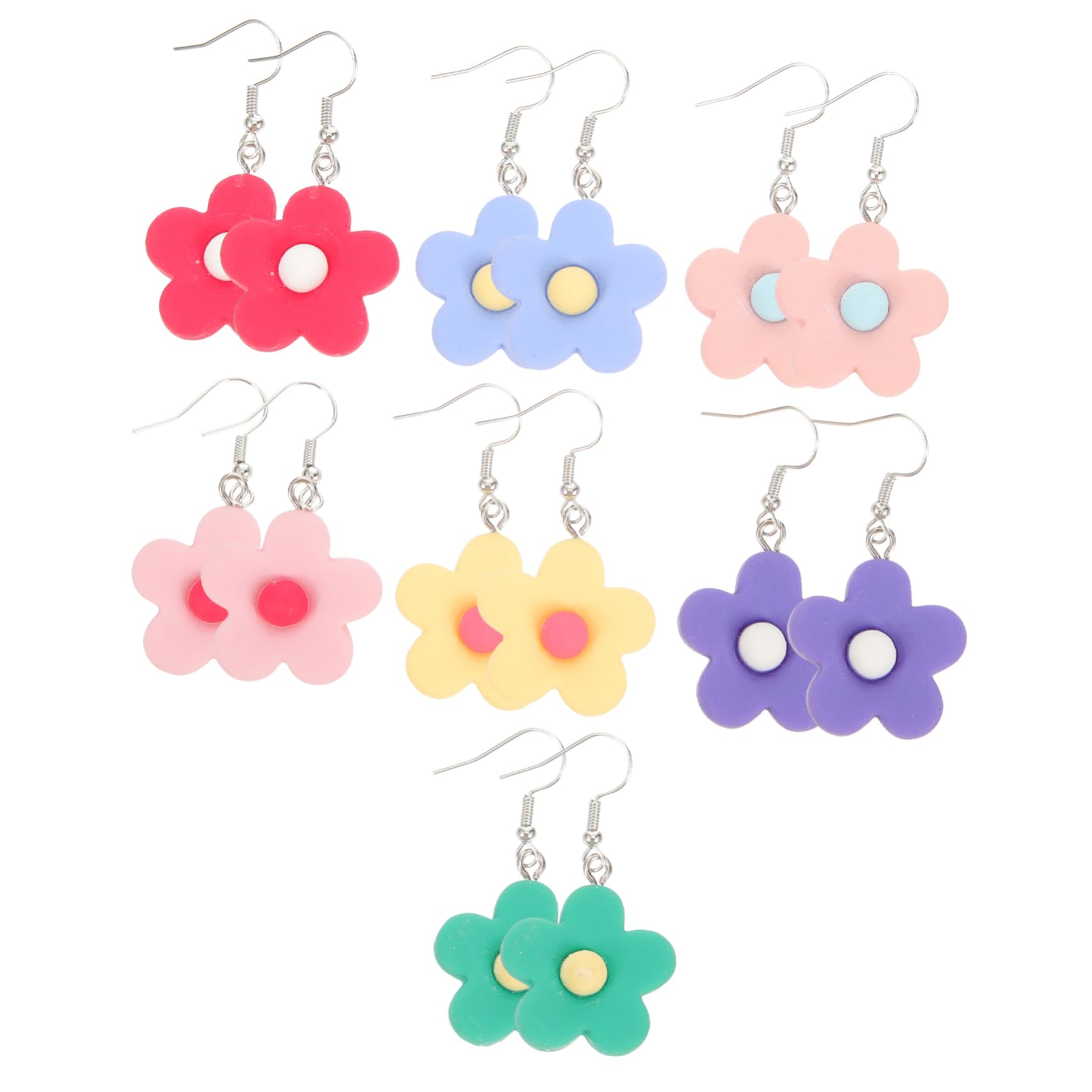 SHERCHPRY 35paia Orecchini Goccia Resina Forma Di Fiore Per Donne Di Colorati Per Occasioni Speciali e Uso Quotidiano