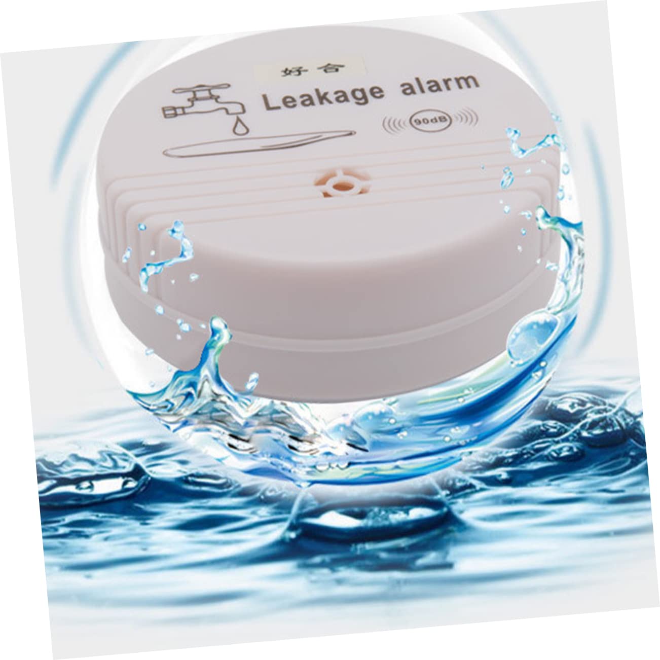 Operitacx 3 Stück Wasserimmersionsmelder Leckage Wasserlecksensor Dein erkennen Feuchtigkeitsmesser Monitor Alarm bei Wasseraustritt Leckalarm Alarmalarm Überlaufalarm Weiß
