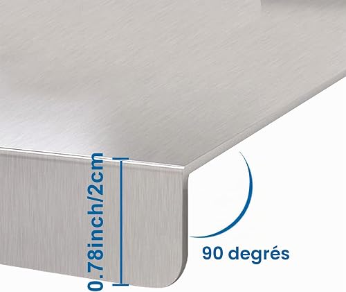 Sibosen Cutting Boards,304 Stainless Steel Cutting Chopping Board Heavy Duty for Meat Cheese Vegetable Fruit Baking Pastry (Large,40 cm L x 30 cm W) - 5