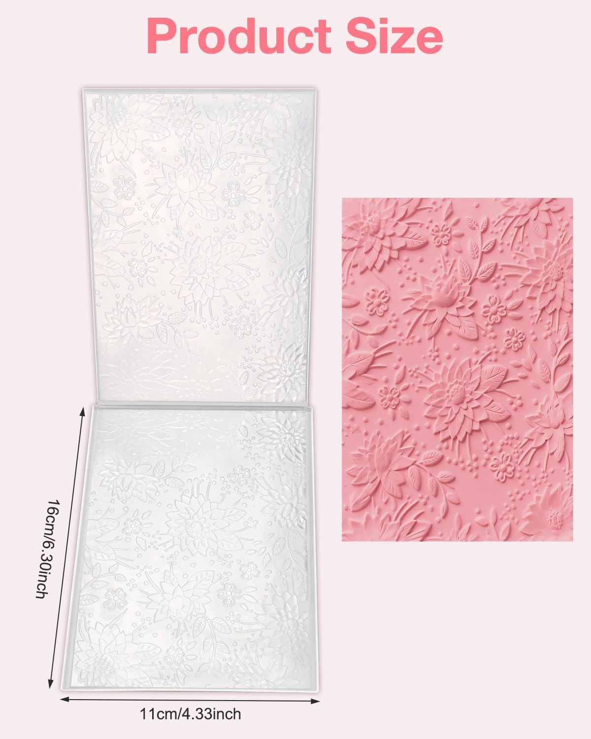 UCEC 3D Embossing Folder for Card Making, Ditsy Floral for Scrapbook Crafts