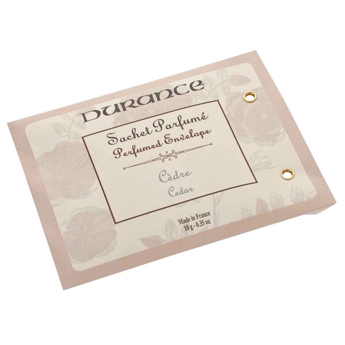 Durance Cedar Scented Sachet 10g - For Bags, Wardrobes, Drawers, Cars - Room Freshener For Living Room, Bedroom, Bathroom, Laundry Basket - Fresh & Clean