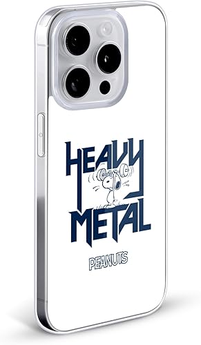 Miniatura 2 de Head Case Designs Officially Licensed Peanuts Snoopy Heavy Metal Rock Tees Soft Gel Case Compatible with Apple iPhone 15 Pro Max