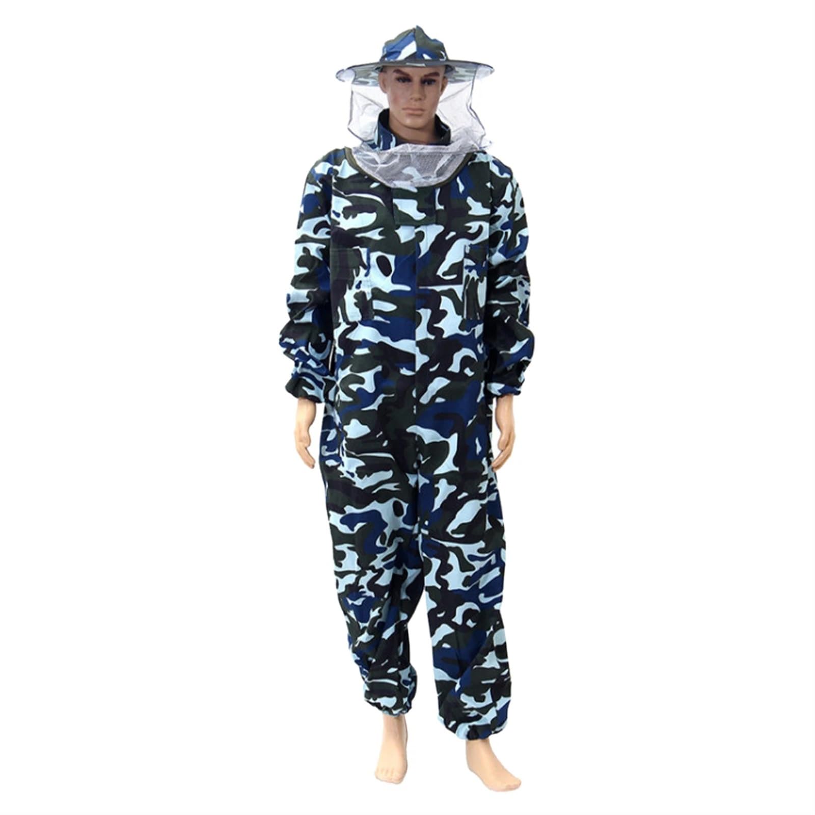 Disfraz Apicultor Adulto Traje de seguridad for principiantes con velo, ropa protectora, traje de apicultura, sombrero, apicultor profesional, cuerpo completo, antiabejas for el hogar(Green-1,XL)