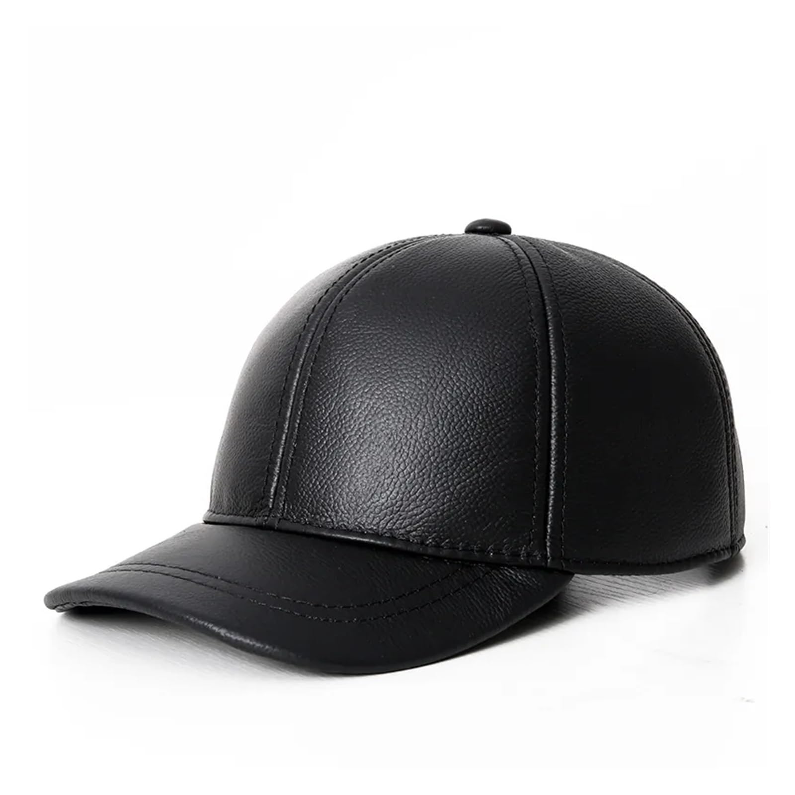 Gorras 100% de Cuero de béisbol genuinas for Hombres y Mujeres con Orejeras cálidas de Cuero de Vaca Gorra de Cuero for Actividades al Aire Libre