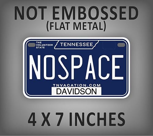 Miniatura 6 de Placa de matrícula personalizada de Tennessee de 4 x 7 pulgadas, tamaño de motocicleta, etiqueta TN
