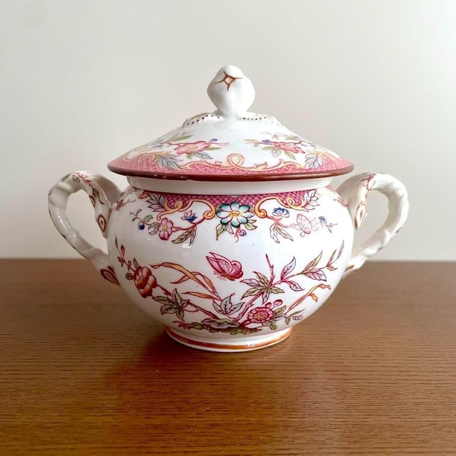 サルグミンヌミントンシュクリエシュガーポットフランスアンティーク