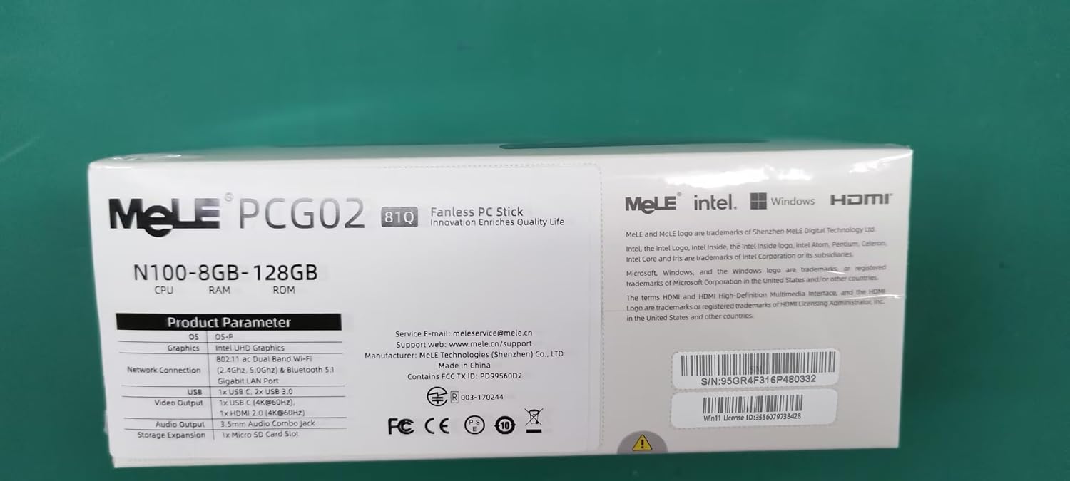 MeLE PCG02 Fanless Mini PC Stick Alder Lake N100(up to 3.4GHz) 8GB LPDDR4 128GB ROM Micro Desktop Computer Small Form Factor PC with Full Function USB-C, 2.4G/5.0G WiFi, 4K HDMI for Astrophotography - Image 10