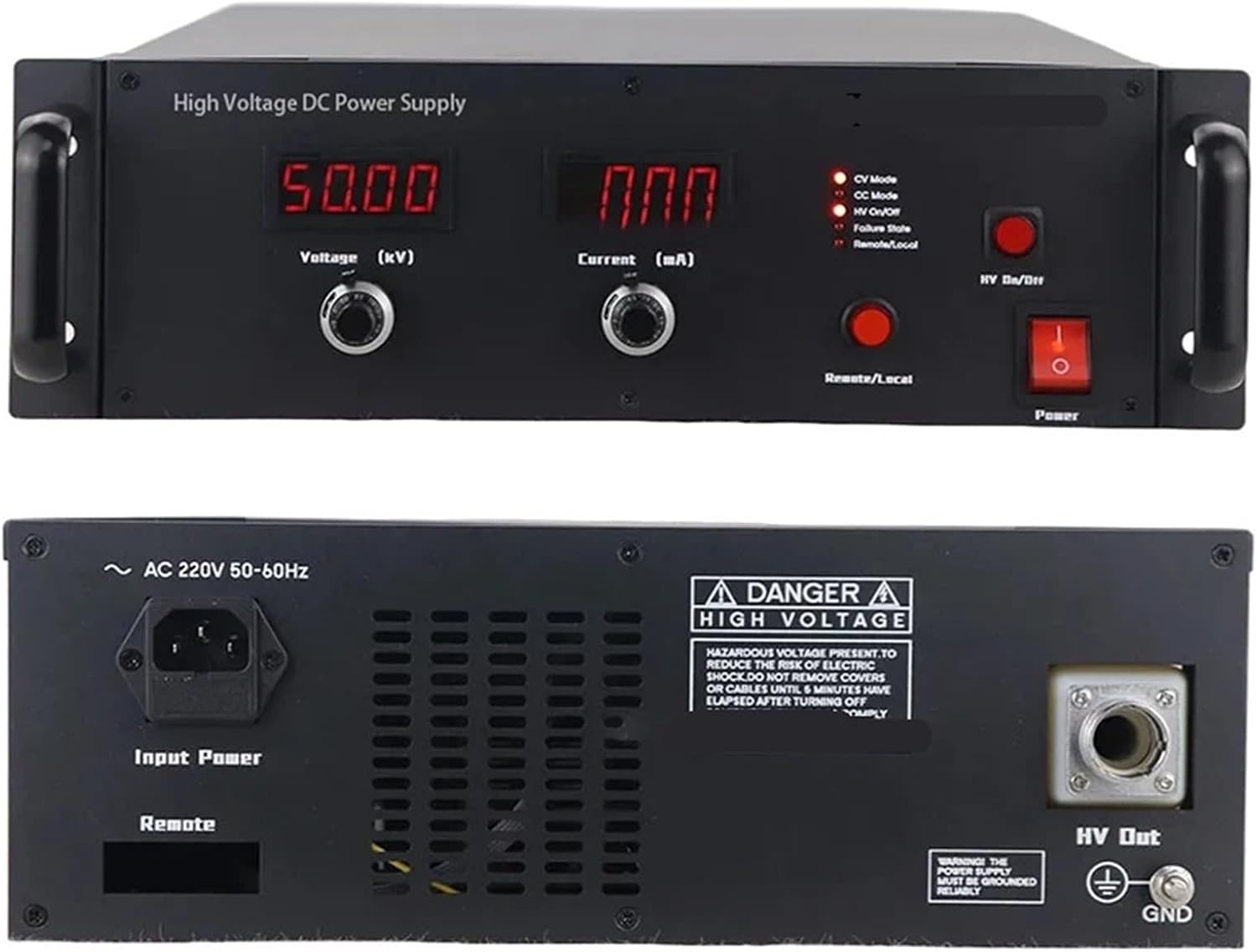 High Voltage Power Supply 50kv 1ma Low Current 50W 220v ac to 50KV dc Power Supply for Super Capacitor Charging(220VAC_50KV_0.6MA 30W)