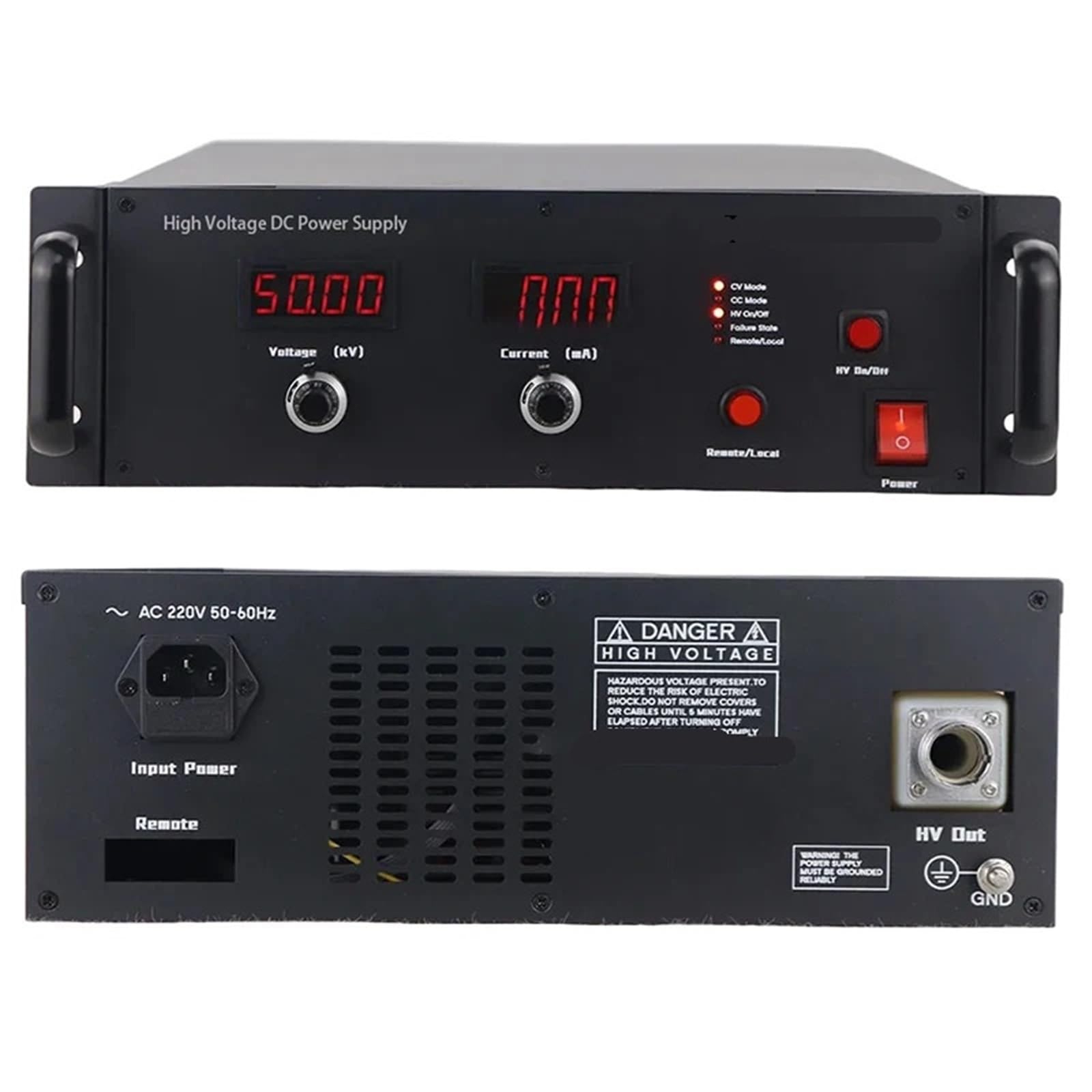 Zasilacz sieciowy 220 V AC 80 kV DC, zmienne napięcie 80 kV 1,25 mA 100 W, zasilacze do flokowania elektrostatycznego (220 VAC_80KV_0,38MA 30W)