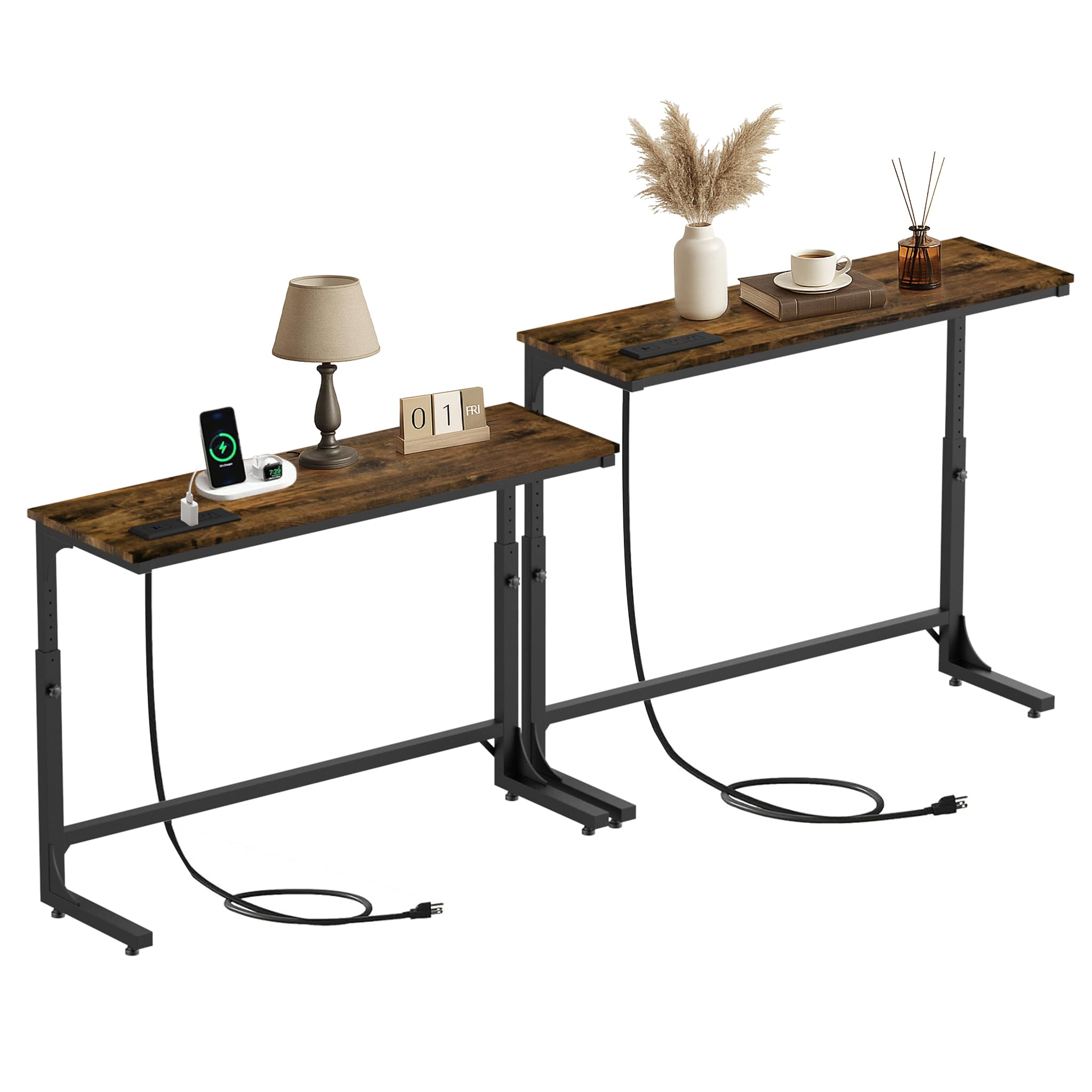 Nsitehalo 2-Pack Wide C-Shaped Sofa Table