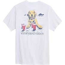Vineyard Vines Mens Pup Cup Short-Sleeve Pocket Tee