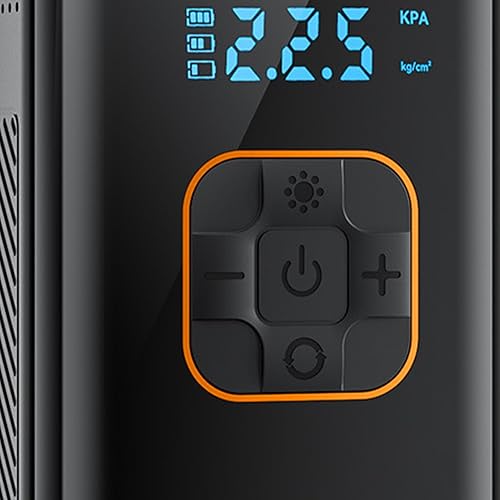 Miniatura 9 de Bomba de aire para neumáticos de automóvil, recargable e inalámbrica de 150 PSI, compresor de aire con pantalla digital  para auto, camión, SUV,