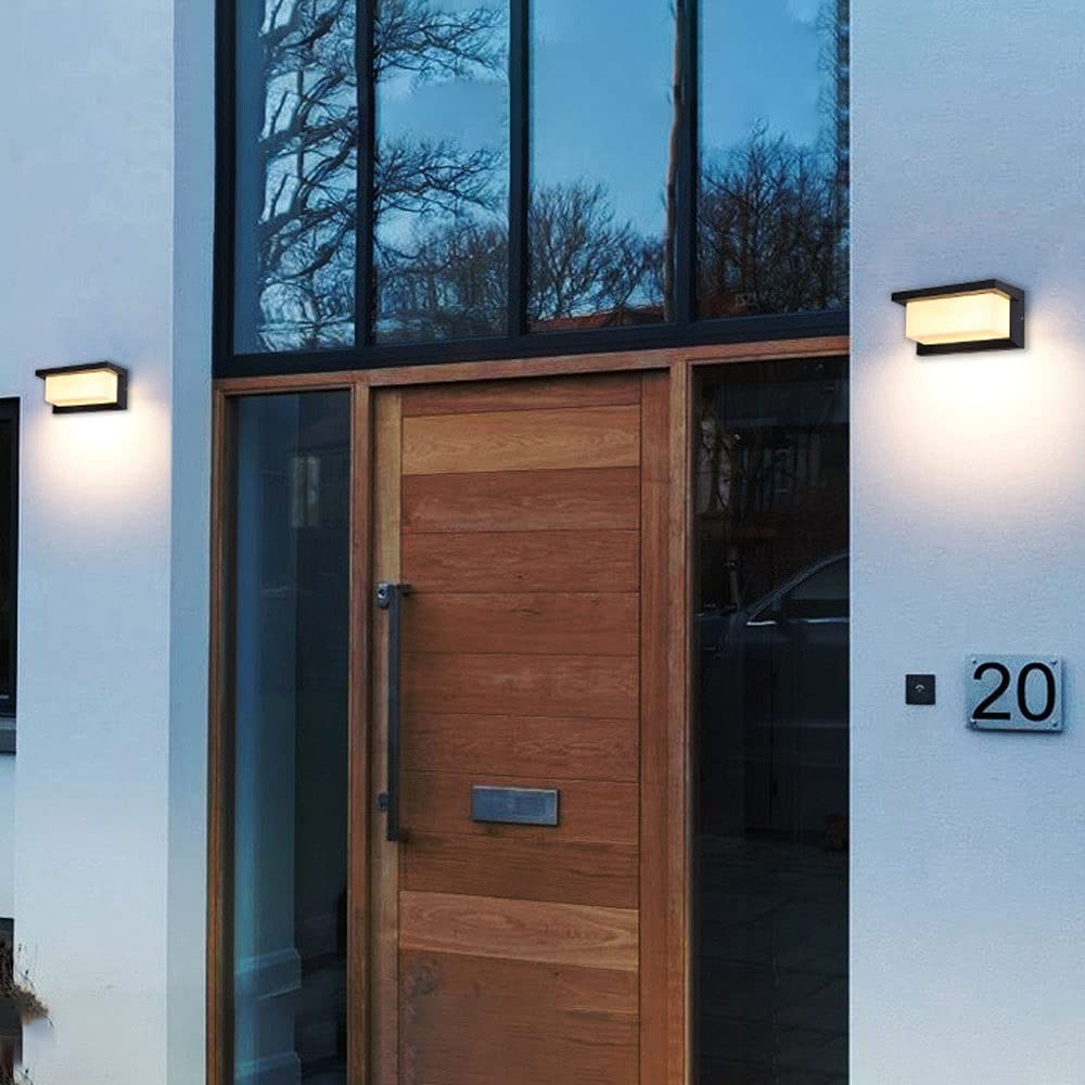 Lampada da parete per esterni, lampada da parete a LED con sensore di movimento, IP65, impermeabile, per patio, balcone, garage, illuminazione esterna