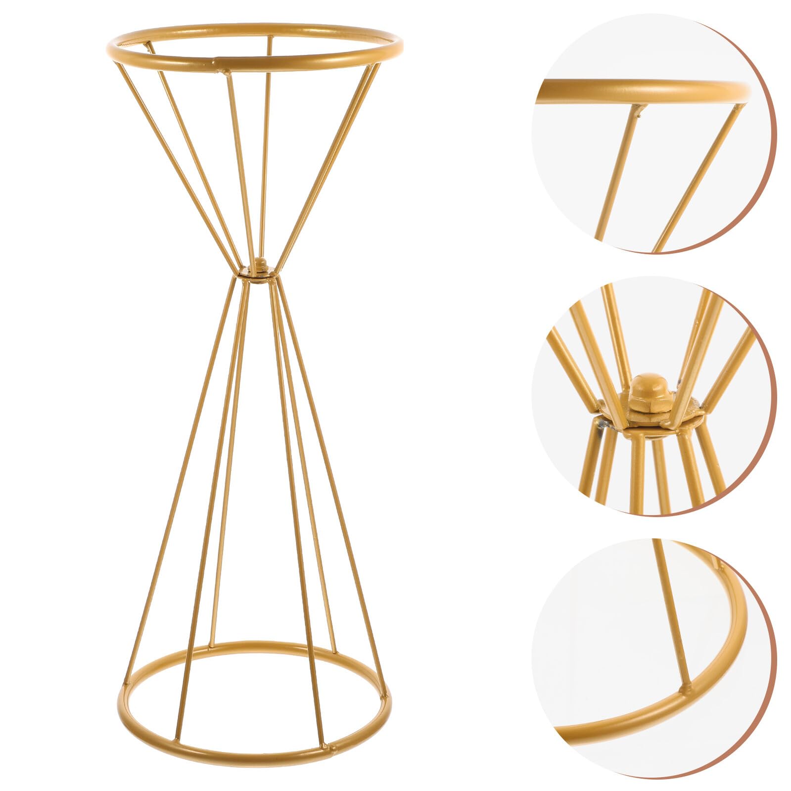 SHINEOFI Centrotavola Matrimonio in Metallo Vaso Cavo Decorativo Portafiori Delicato per Composizioni Floreali e Decorazioni Casa Eventi Cerimonie