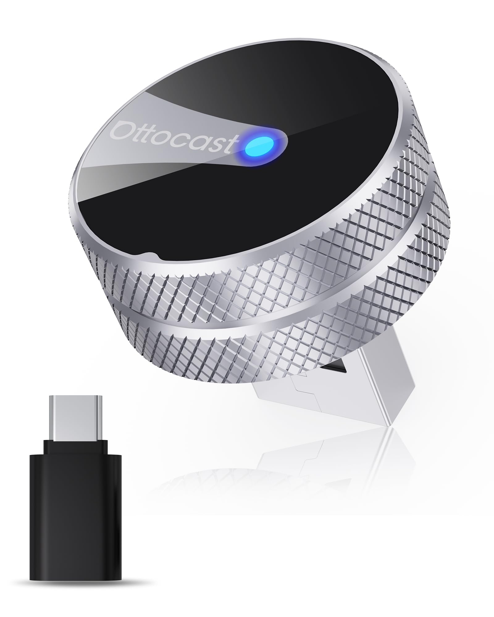 OTTOCAST Mini Tube 2026 Wireless CarPlay & Android Auto Adapter, Plug & Play for iPhone & Android, Seamless Auto-Connect, Stable Performance, Premium Aluminum Design